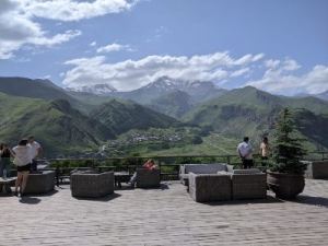 Kazbegi tour from Tbilisi - view from Rooms Hotel Kazbegi